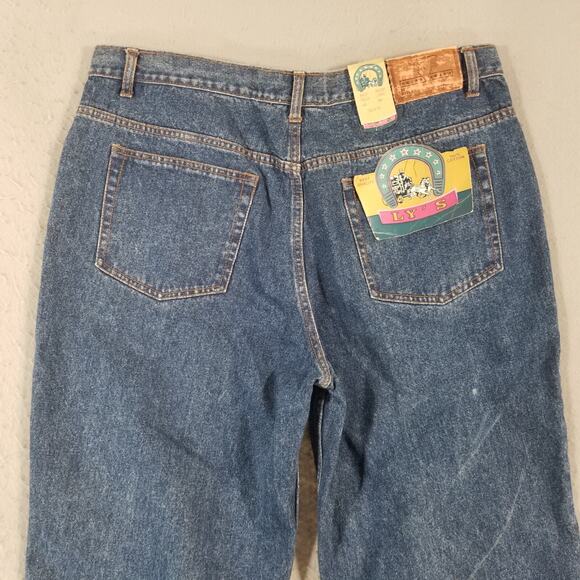 Ly's jeans women's 40 x30 high rise button fly loose baggy retro vintage NEW - Picture 8 of 14